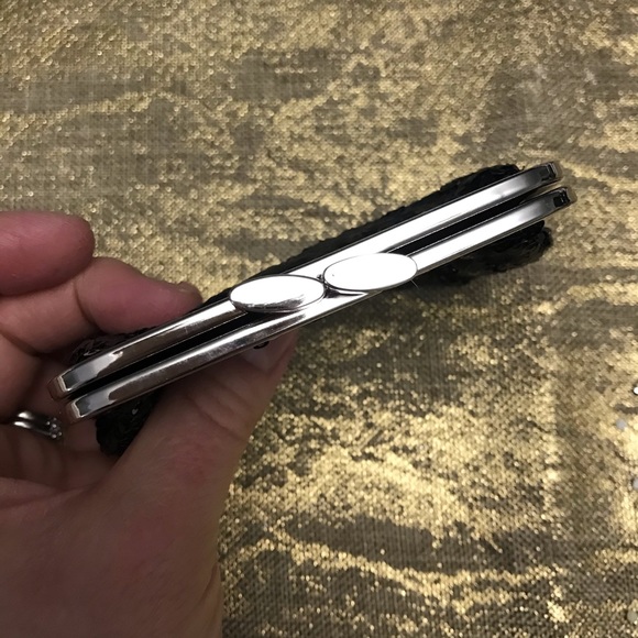 Victoria’s Secret Black & Silver Sequin Coin Pouch NWOT - Picture 3 of 4